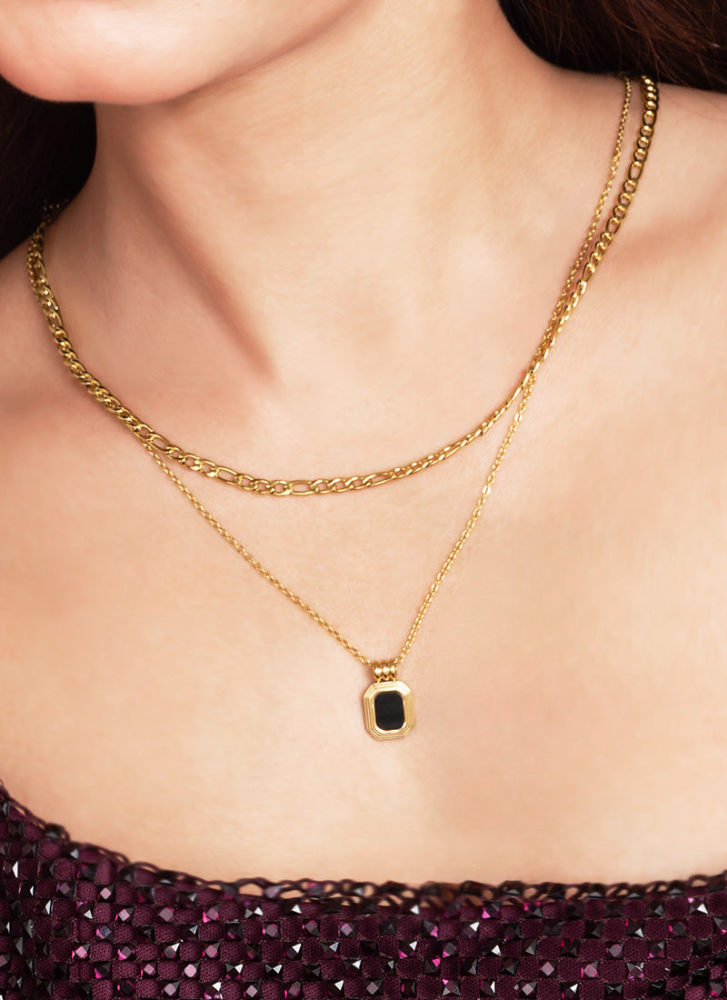 Midnight Onyx Layered Necklace