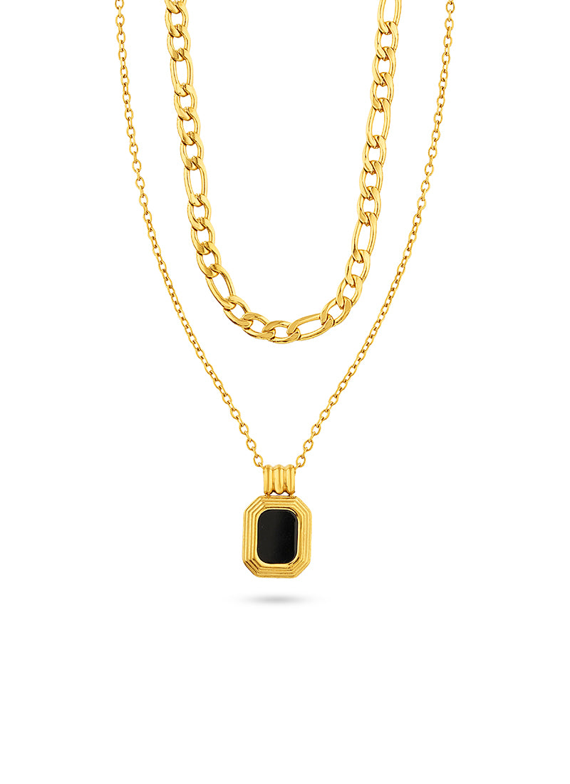 Midnight Onyx Layered Necklace