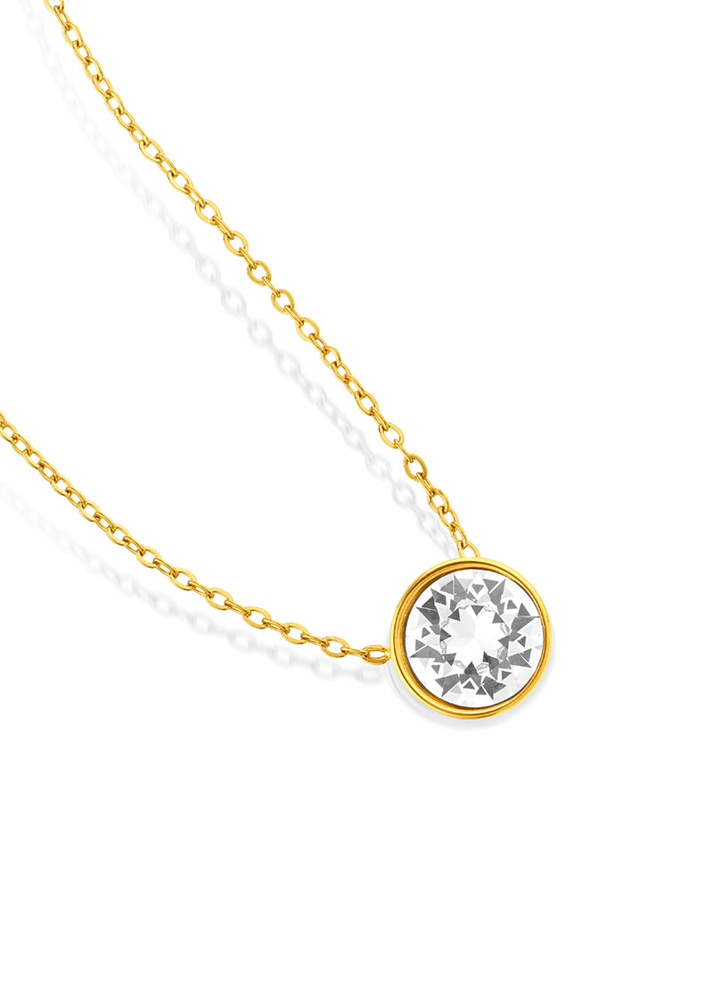 Golden Bezel Necklace
