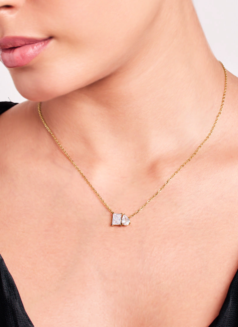 Luminous Crystal Bond Necklace