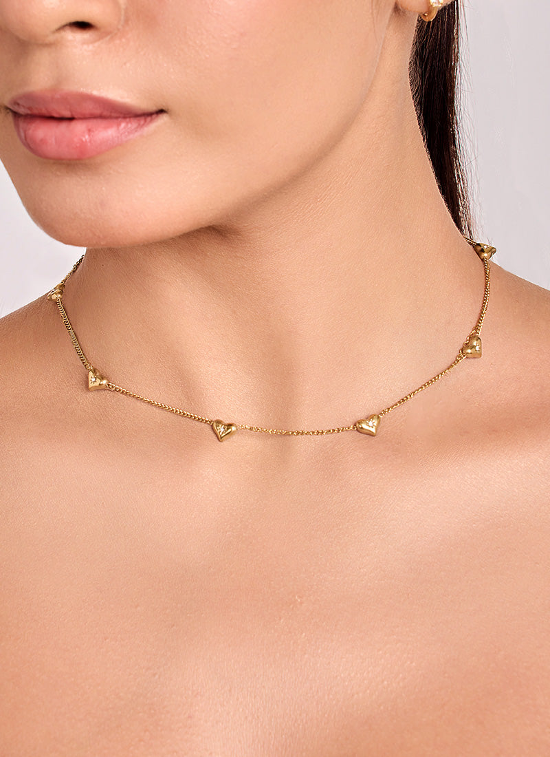 Golden Heartlink Necklace