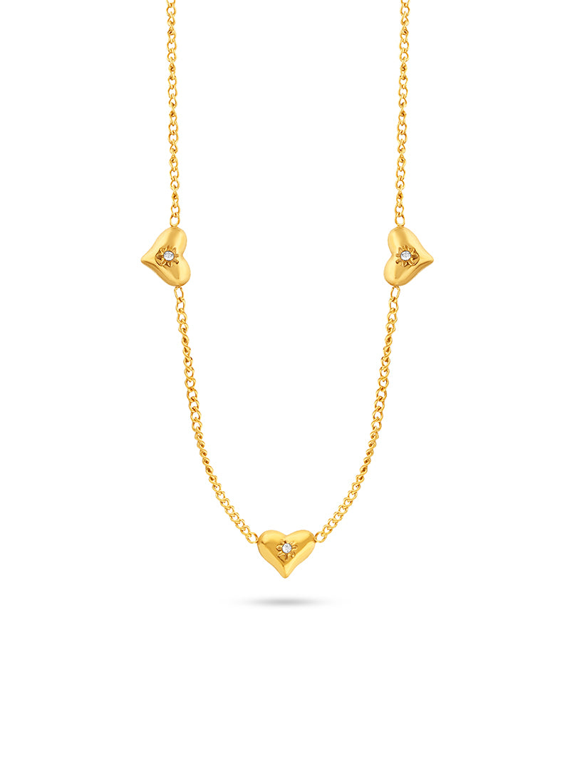Golden Heartlink Necklace
