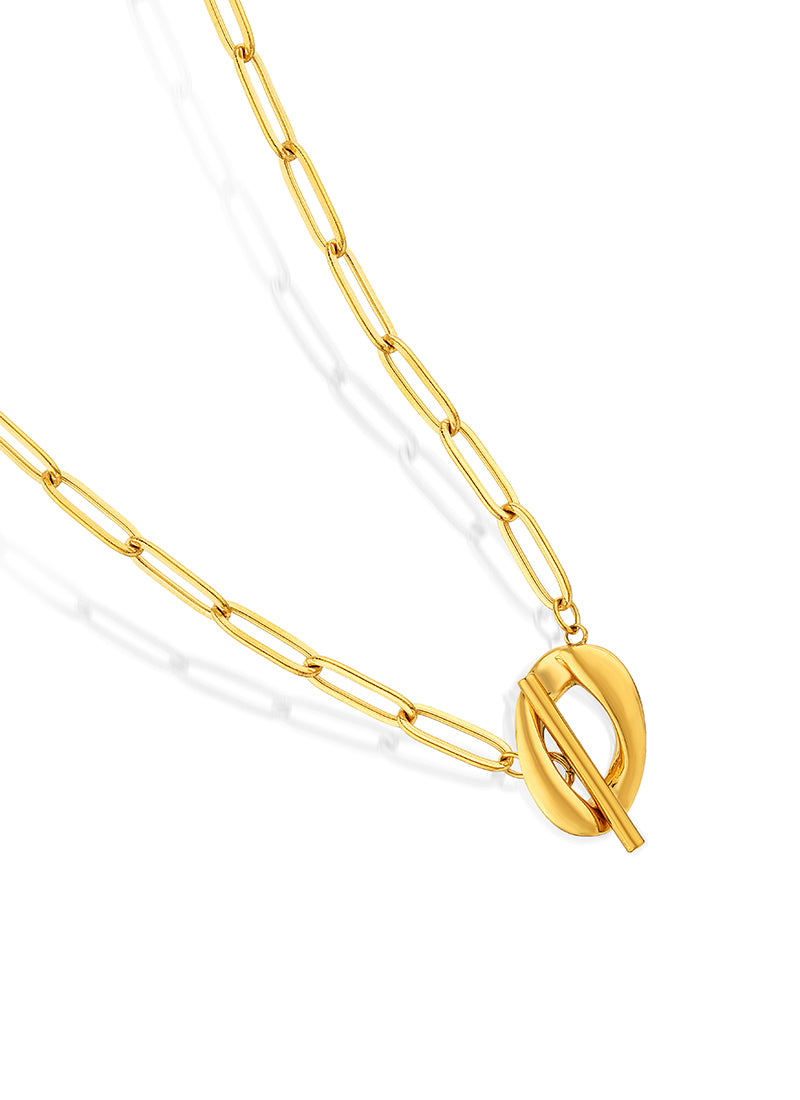 Golden Toggle Chain Necklace