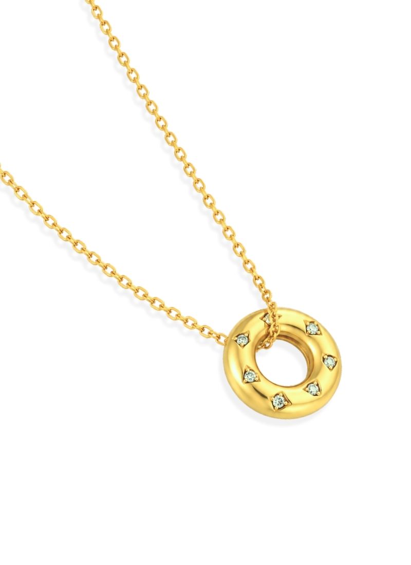 Crystal Orbit Halo Necklace