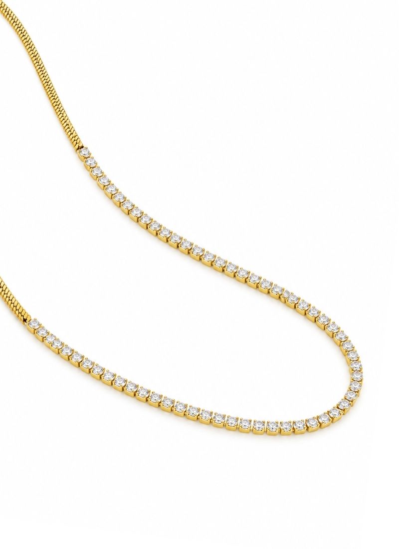 Classic Radiance Half Tennis Necklace