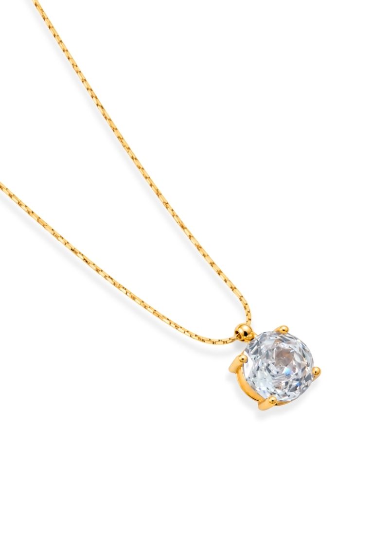 Bloom Rose Cut Necklace:White