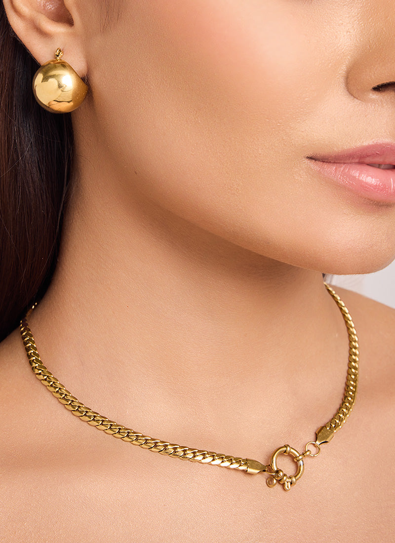 Golden Halo Circle Necklace