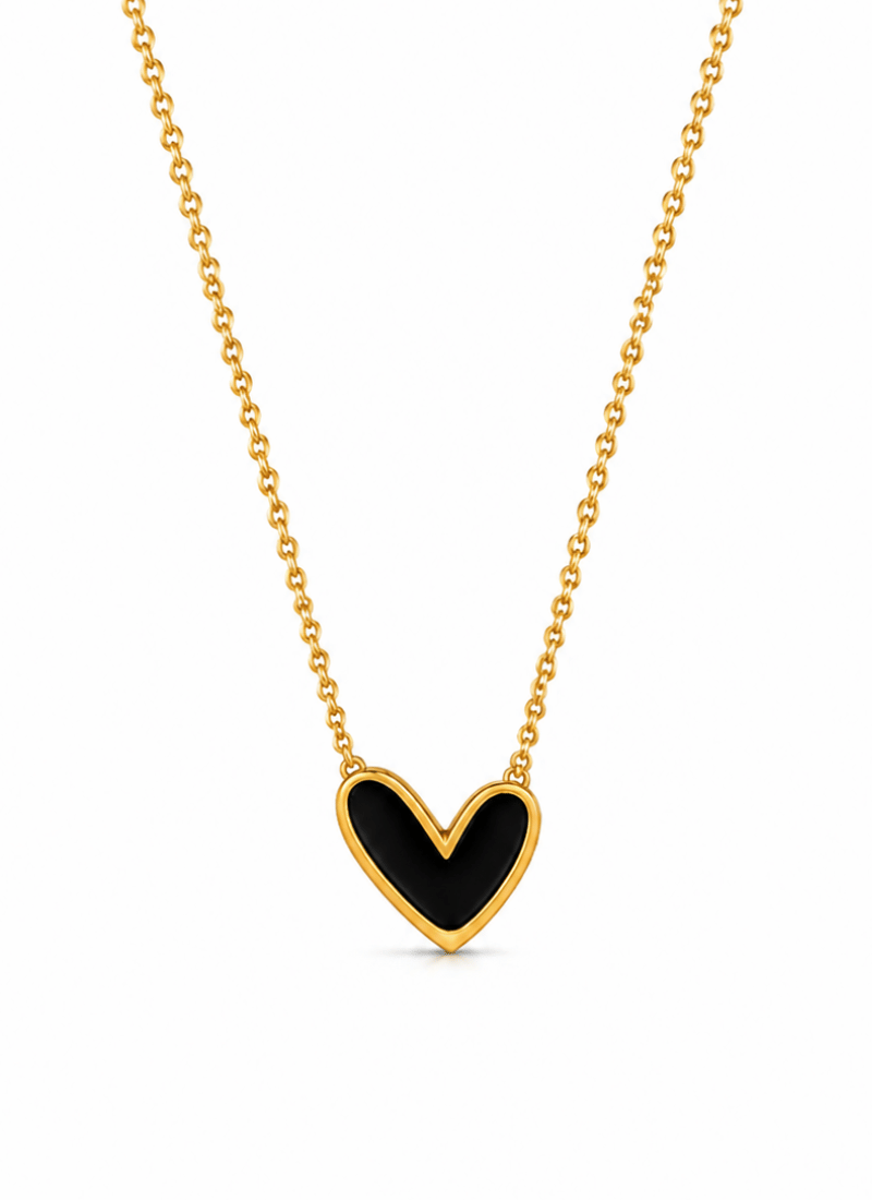 Onyx Heart Necklace:BYOS