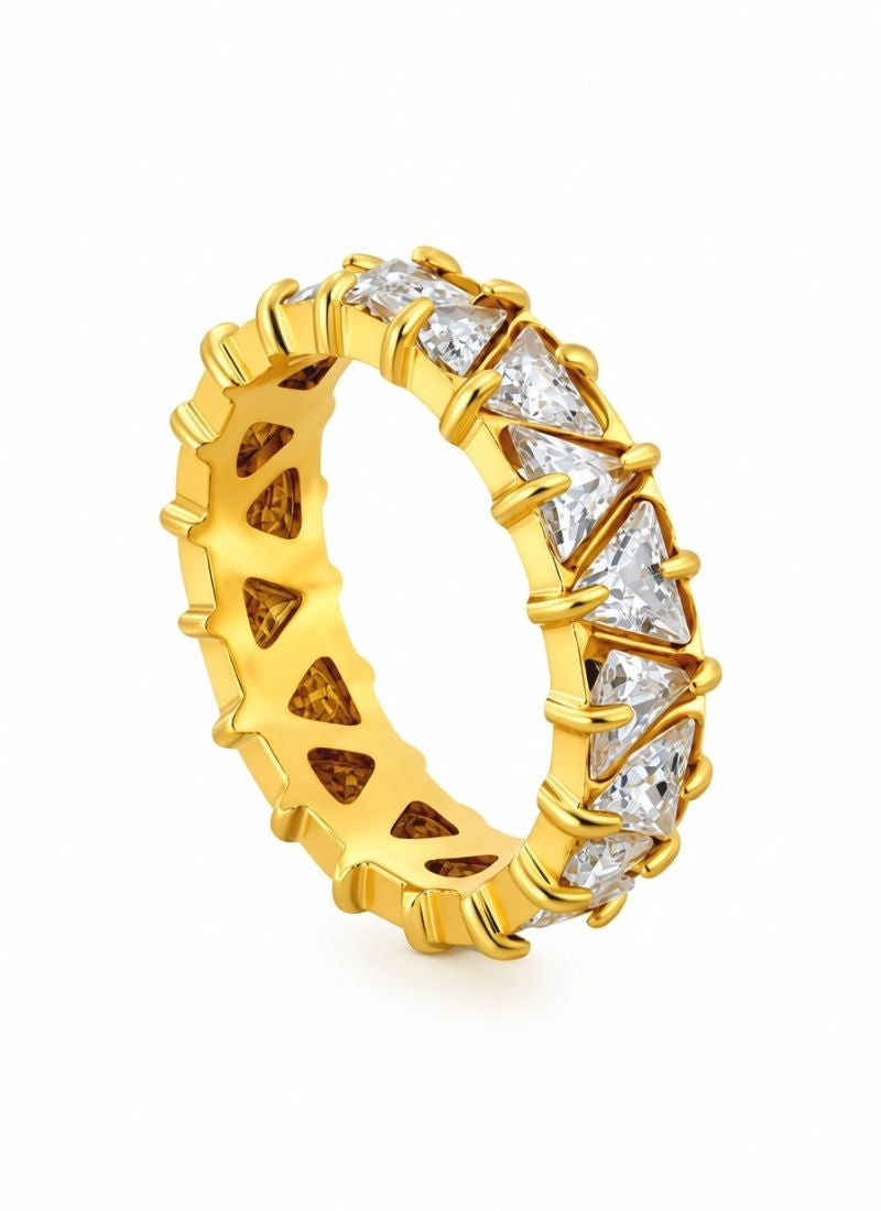 Golden Prism Band Ring
