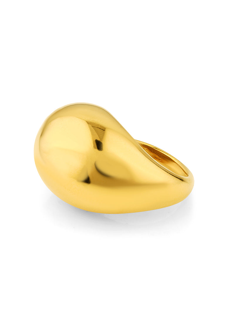 Auric Golden Wave Ring