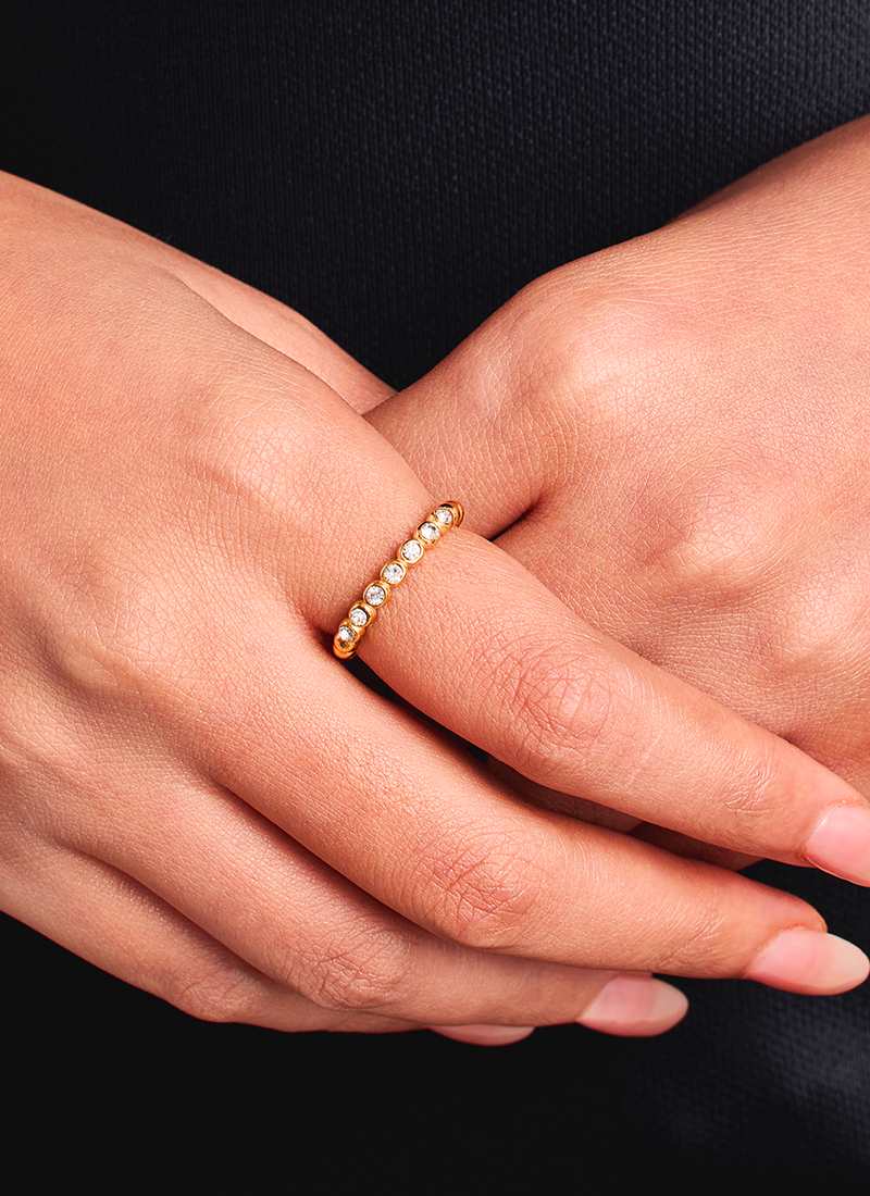 Gleam Bead Open Ring