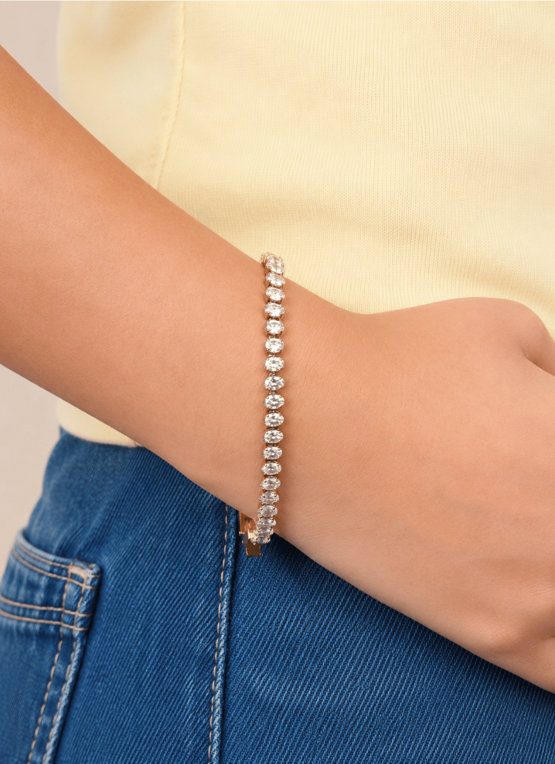 Radiant Tennis Bracelet:White