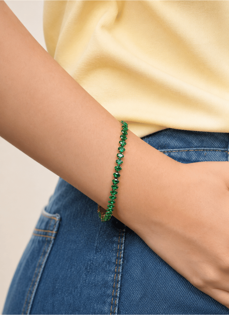Radiant Tennis Bracelet:Green