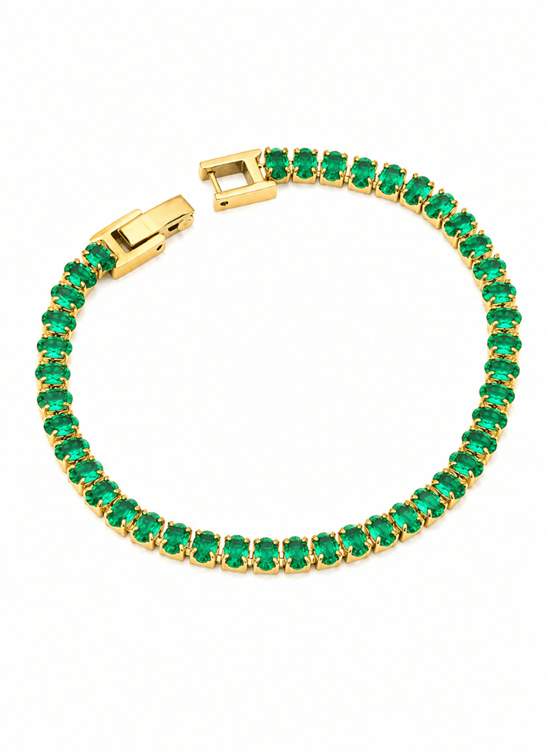 Radiant Tennis Bracelet:Green